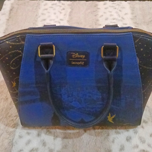 Bags Disney Loungefly Peter Pan Blue Night Sky Satchel Bag Navy And